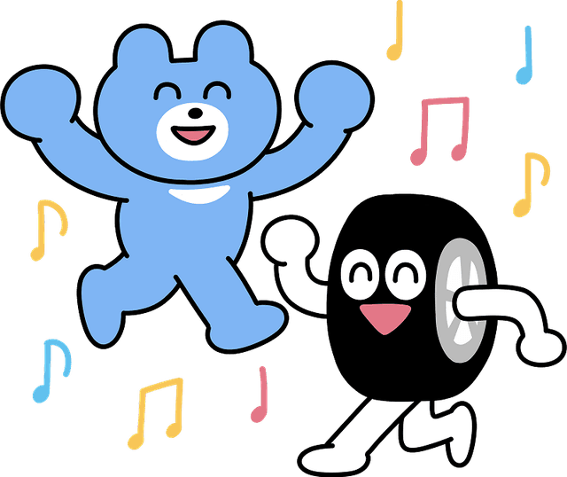 ツキノワさんとタイヤさん